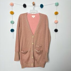 J. Crew Collection Double Knit Sparkle Cardigan